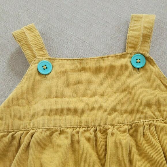 Mini Boden Yellow Corduroy Goose Pinnie - Picture 2 of 7